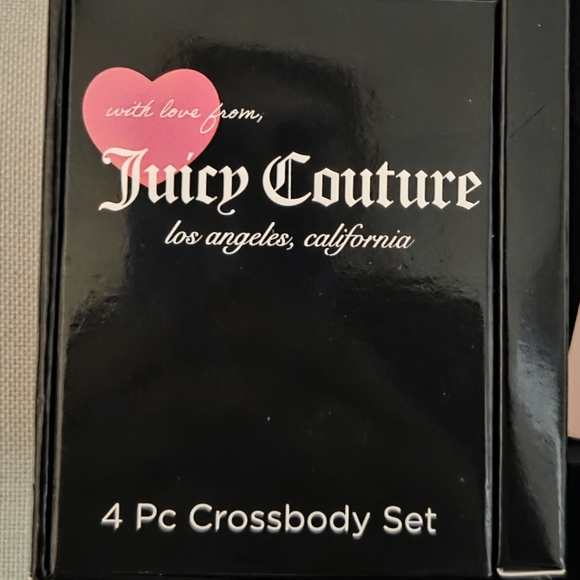 Juicy Couture Black 4 Piece Crossbody Set - Picture 2 of 11